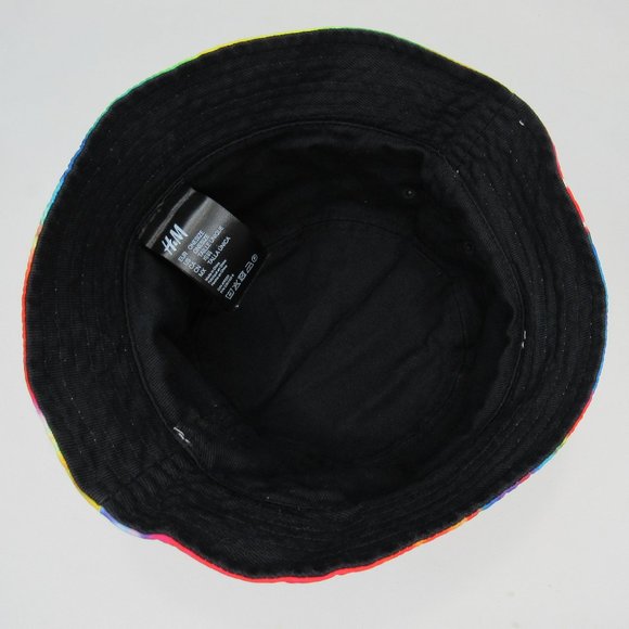 H&M Tie Dye Multicolor Rainbow Bucket Hat One Size Adult - Picture 6 of 7